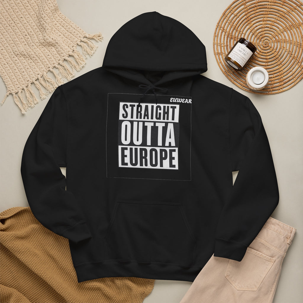 Straight Outta Europe Women's Hoodie Pullover Black EUWEAR