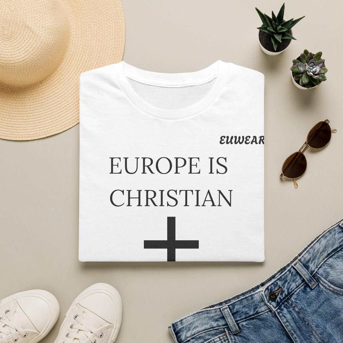 EUROPE IS CHRISTIAN Men's T-Shirt White