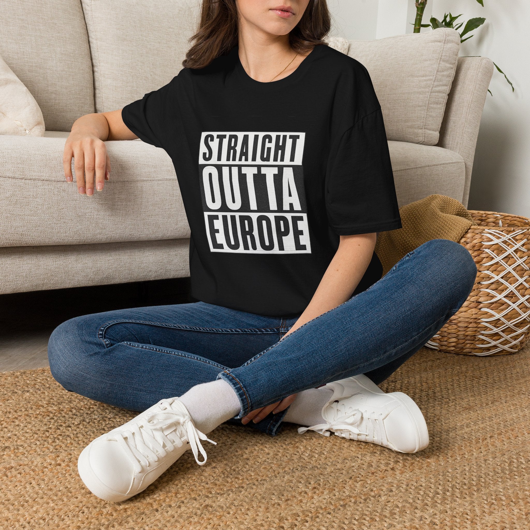 Straight Outta Europe Women's T-Shirt Black EUWEAR