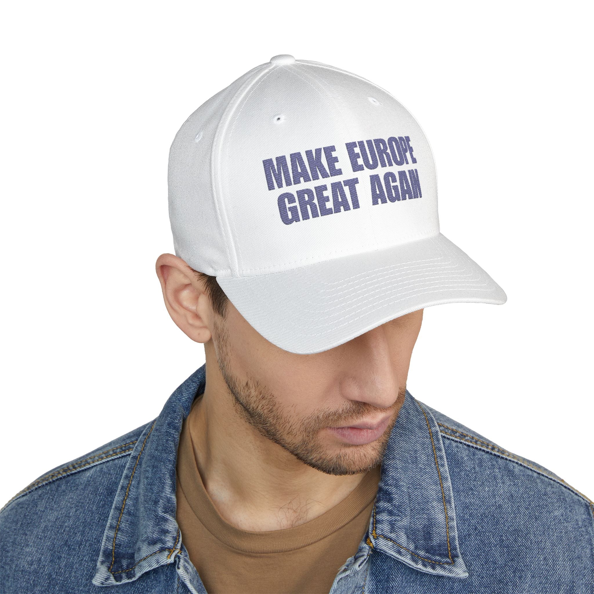 Make Europe Great Again Embroidered White Cap EUWEAR