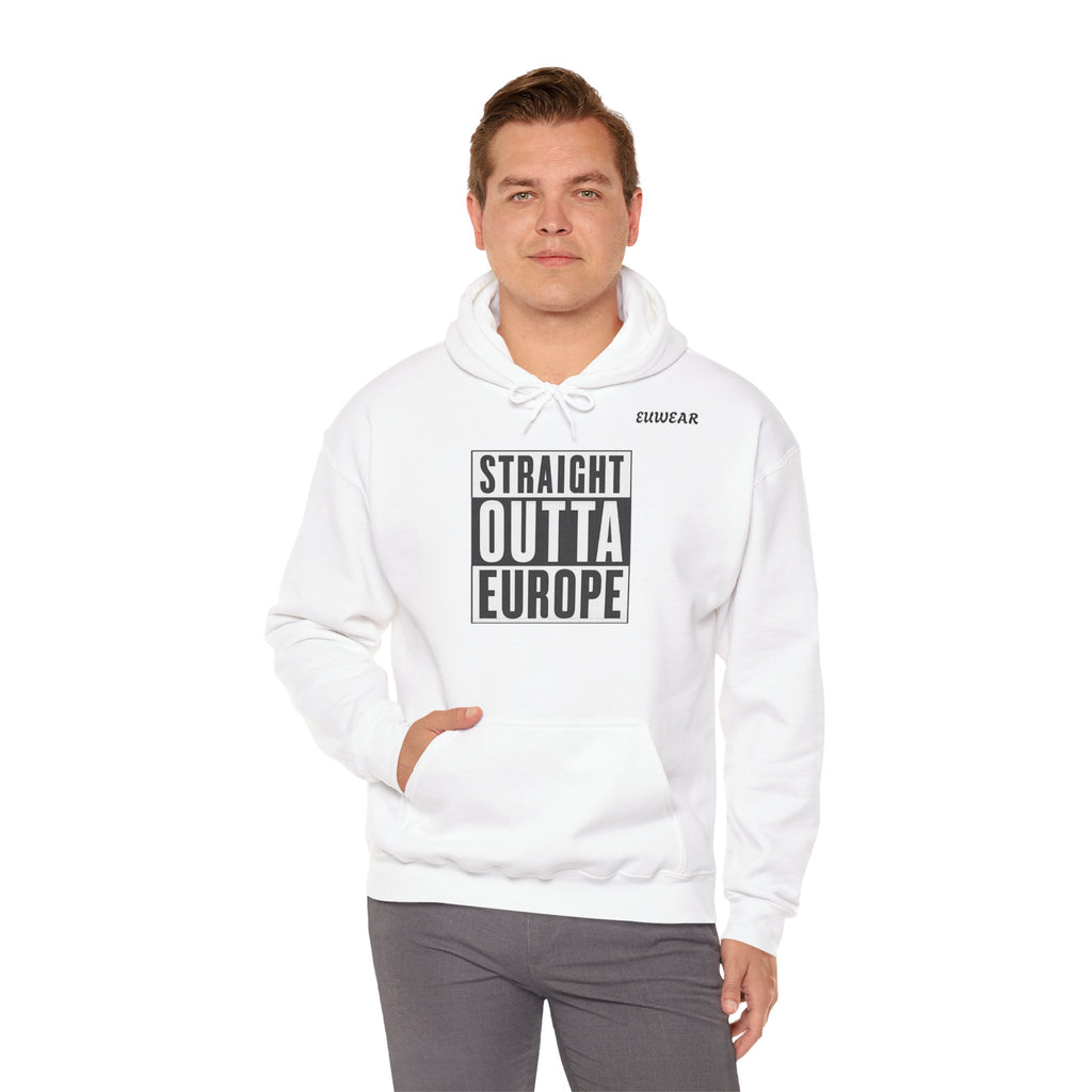 Straight Outta Europe Hoodie Pullover White EUWEAR