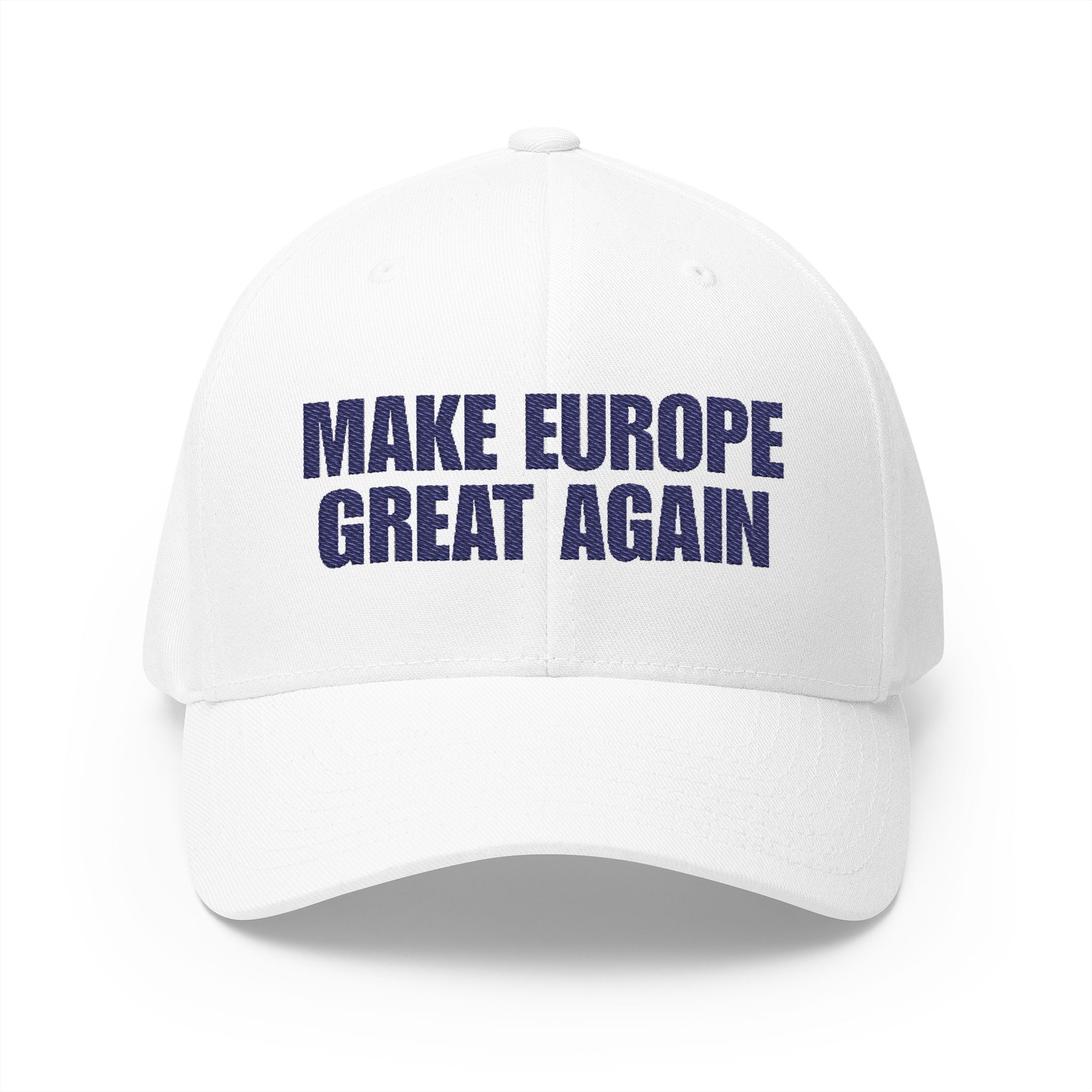 Make Europe Great Again Embroidered White Cap EUWEAR