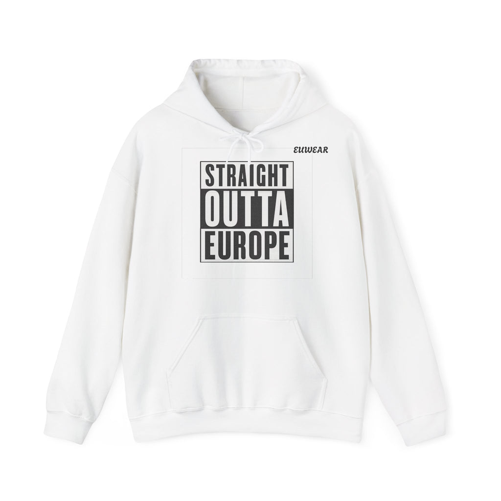 Straight Outta Europe Women's Hoodie Pullover White EUWEAR