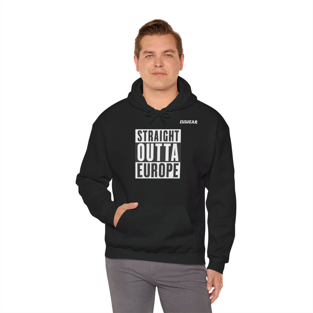 Straight Outta Europe Hoodie Pullover Black EUWEAR