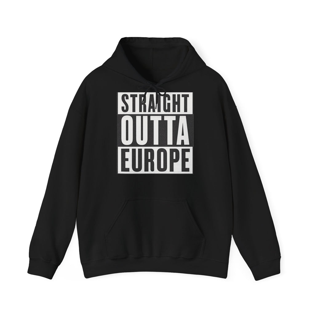 Sweat à capuche Femme "Straight Outta Europe" noir EUWEAR
