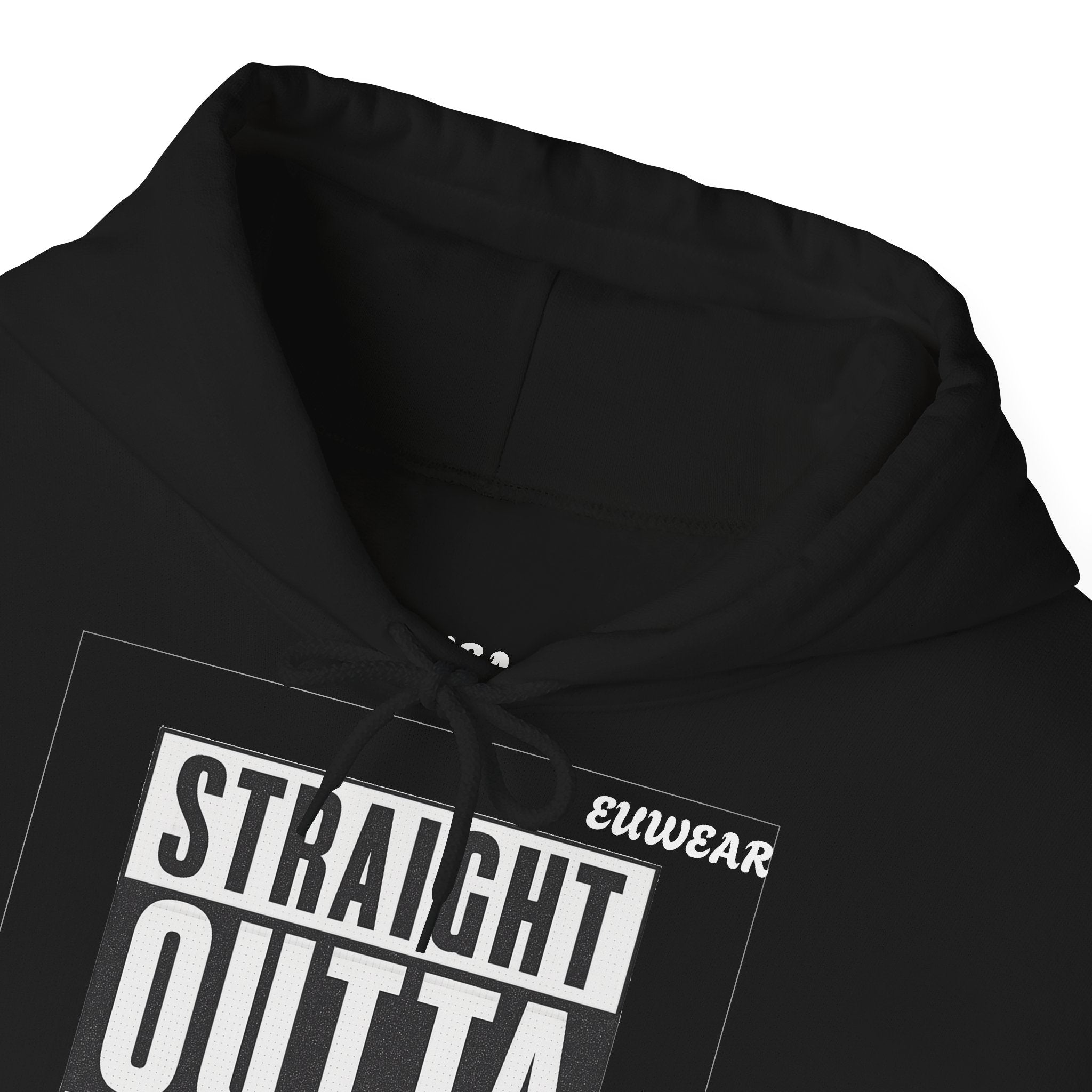 Straight Outta Europe Men's Hoodie Pullover Black EUWEAR