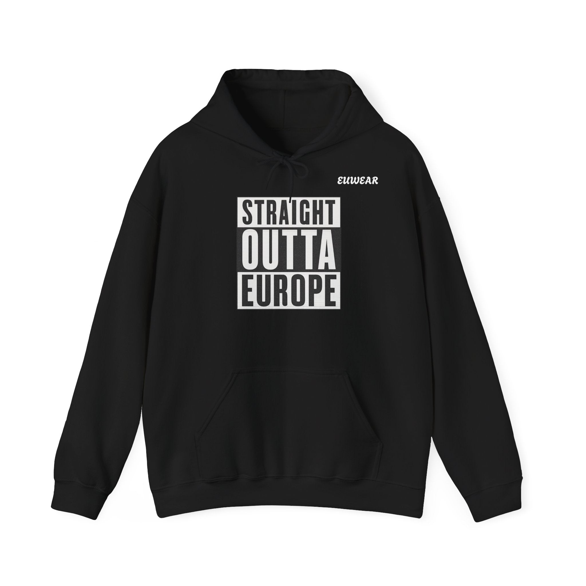 Straight Outta Europe Hoodie Pullover Black EUWEAR