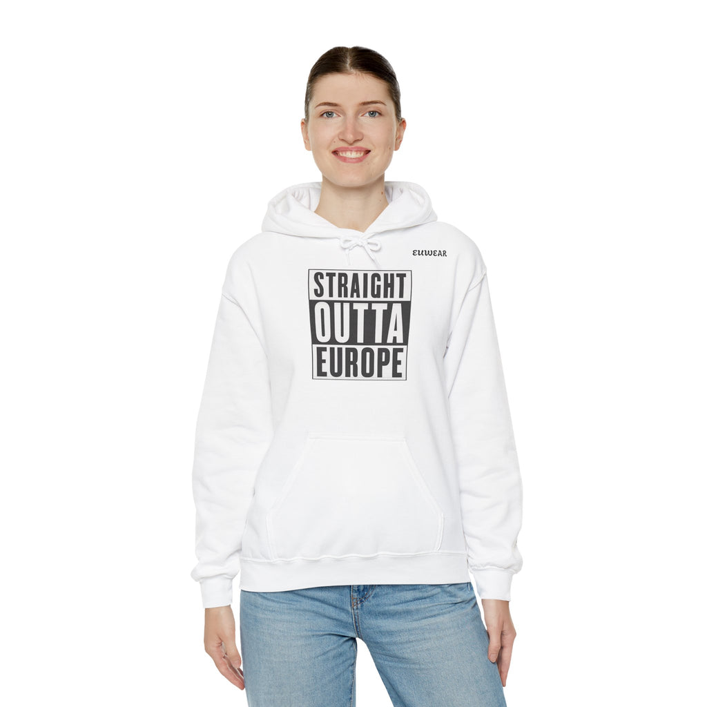 Straight Outta Europe Hoodie Pullover White EUWEAR