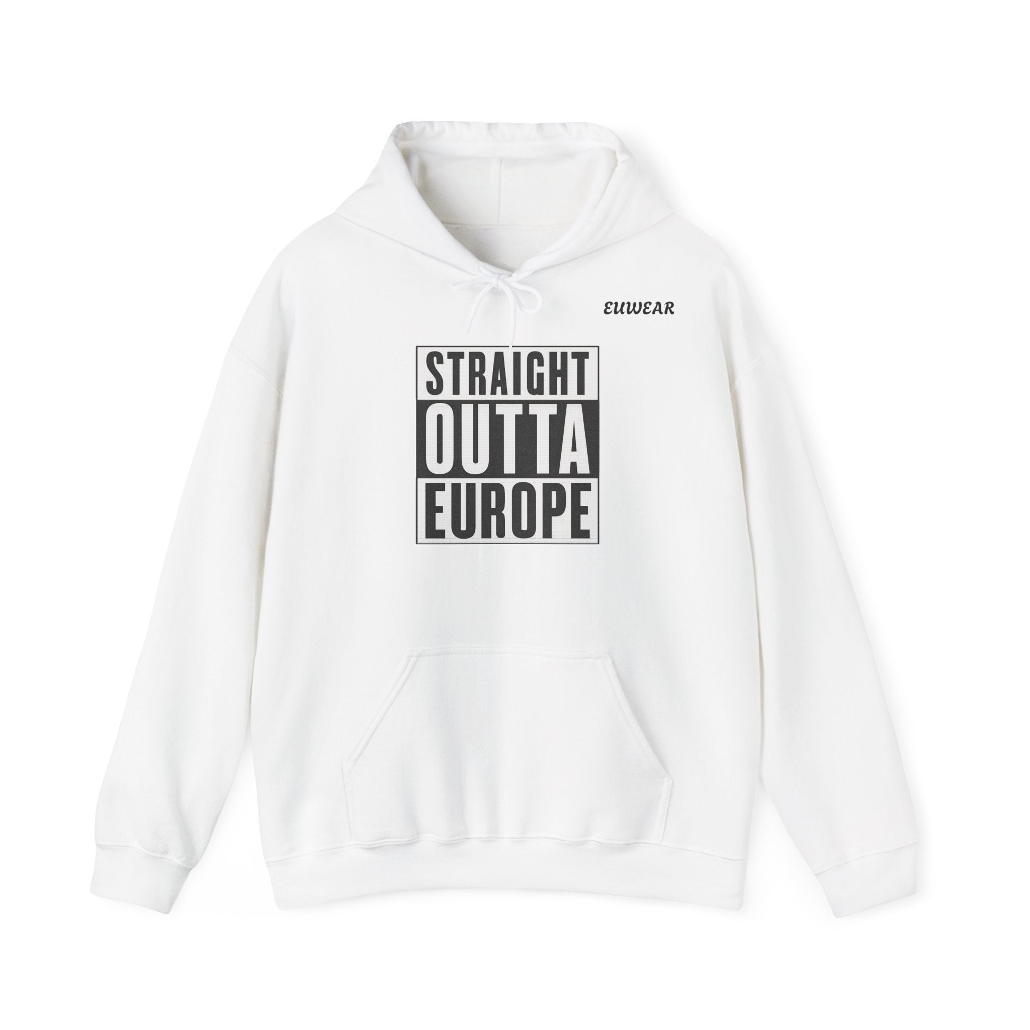 Straight Outta Europe Hoodie Pullover White EUWEAR