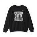 Straight Outta Europe Men's Crew neck Sweatshirt Black EUWEAR