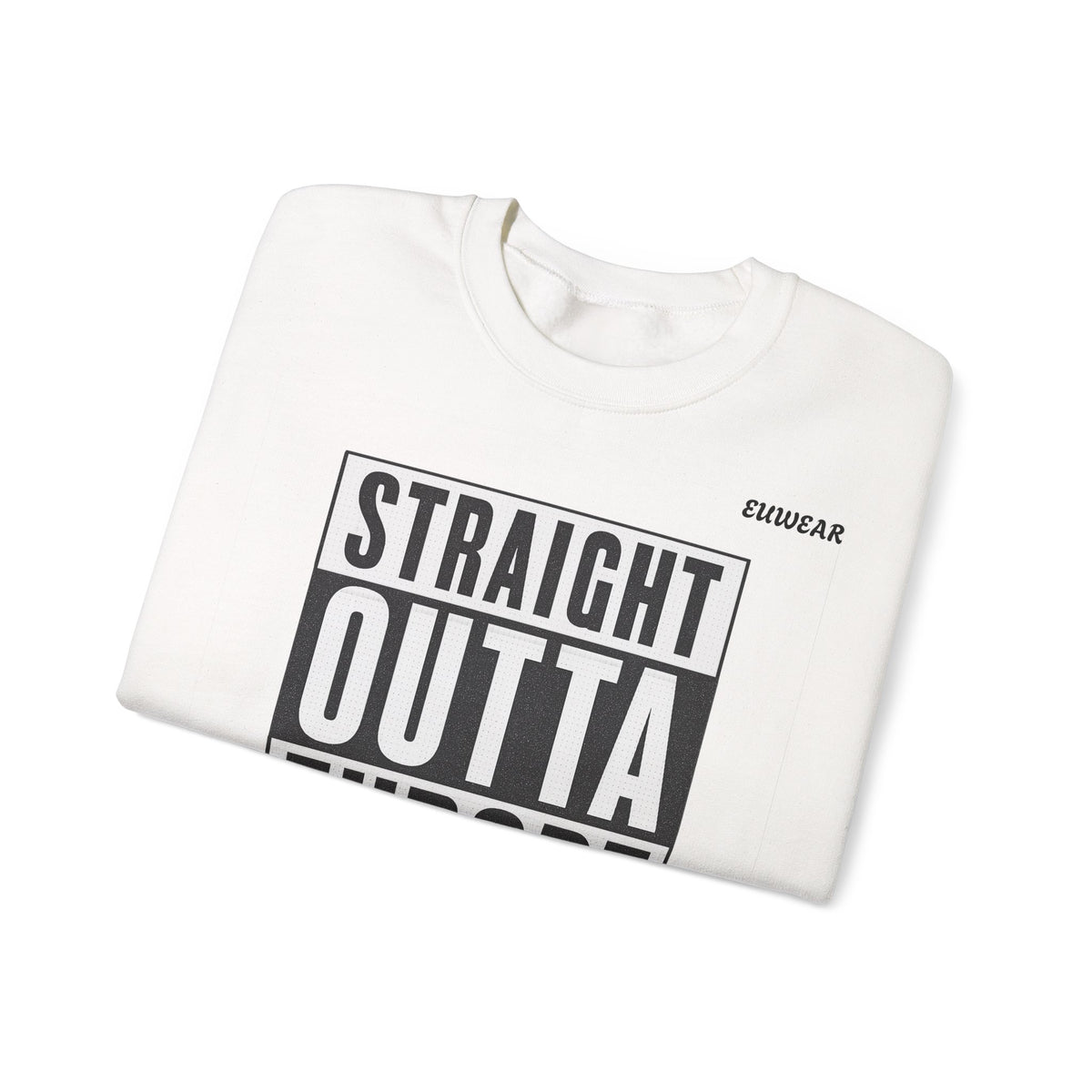 Straight Outta Europe Women's Crew neck Sweatshirt White EUWEAR