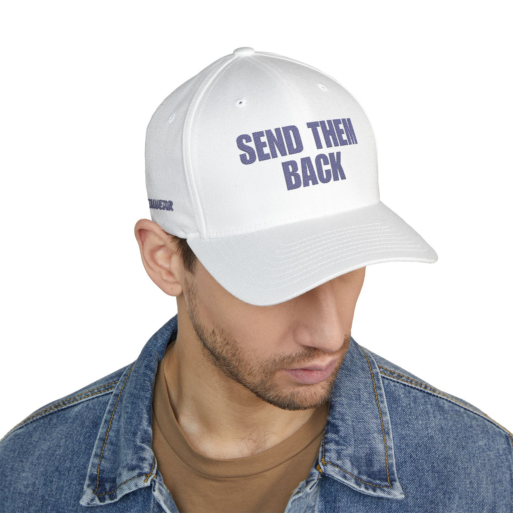 SEND THEM BACK Embroided White Cap EUWEAR