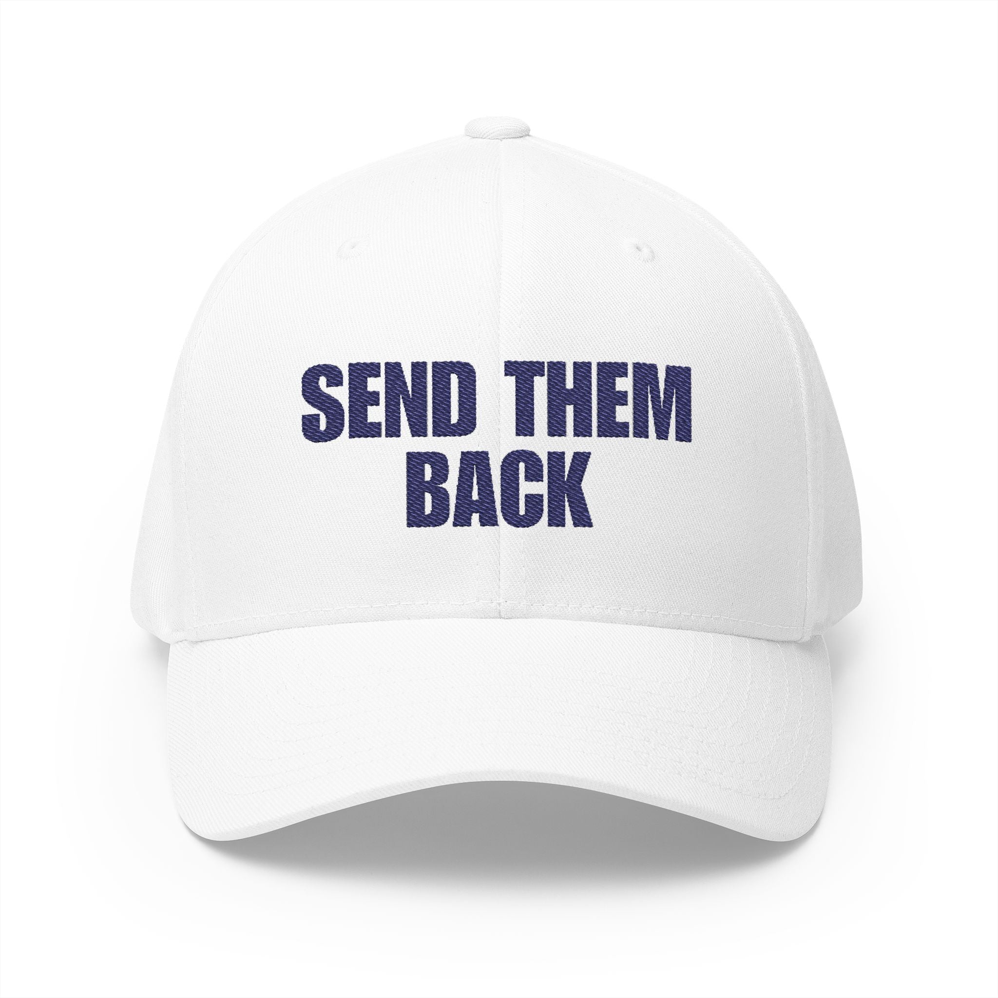 SEND THEM BACK Embroided White Cap EUWEAR