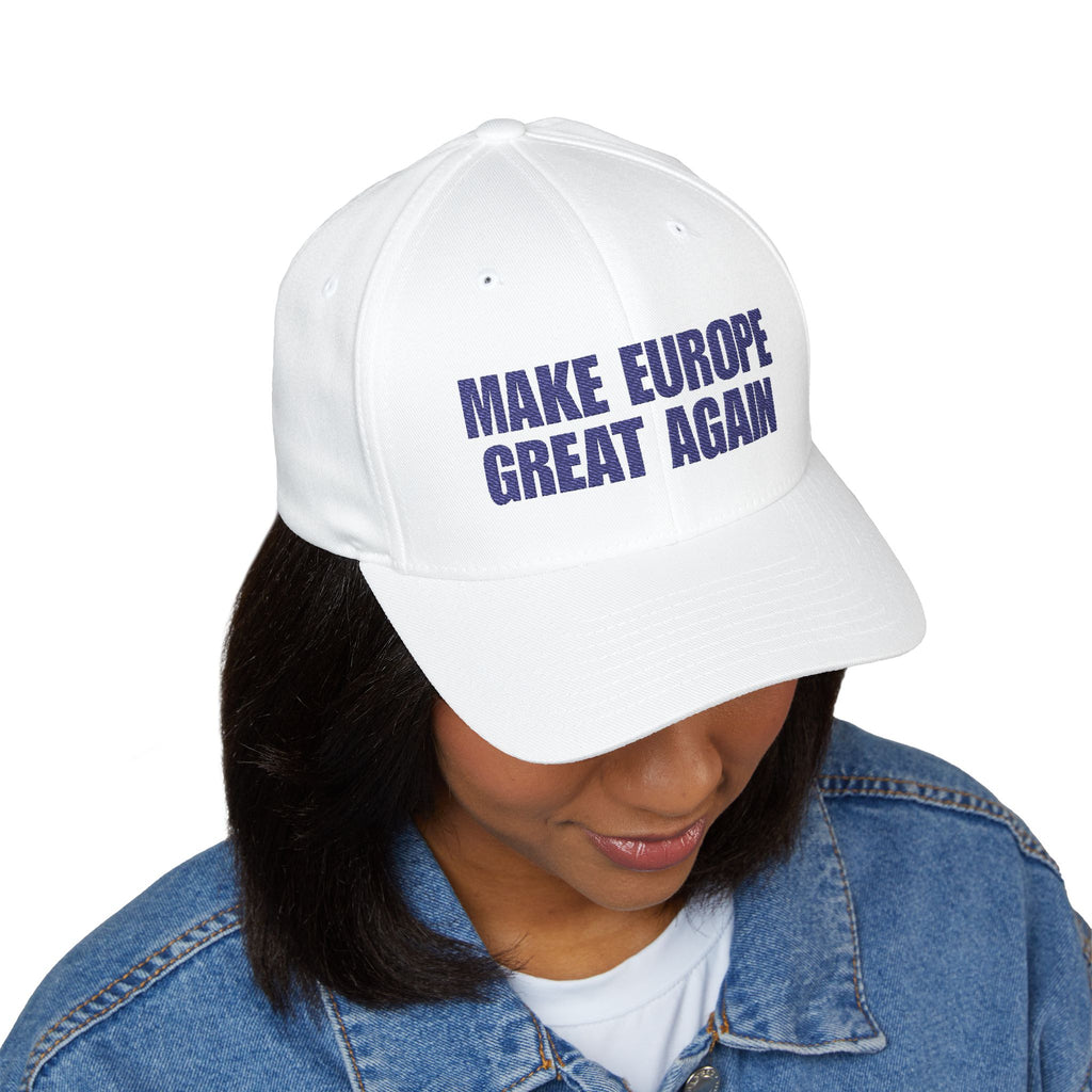 Make Europe Great Again Embroidered White Cap EUWEAR