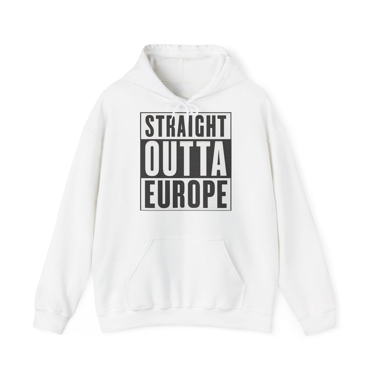 Straight Outta Europe Women's Hoodie Pullover White EUWEAR