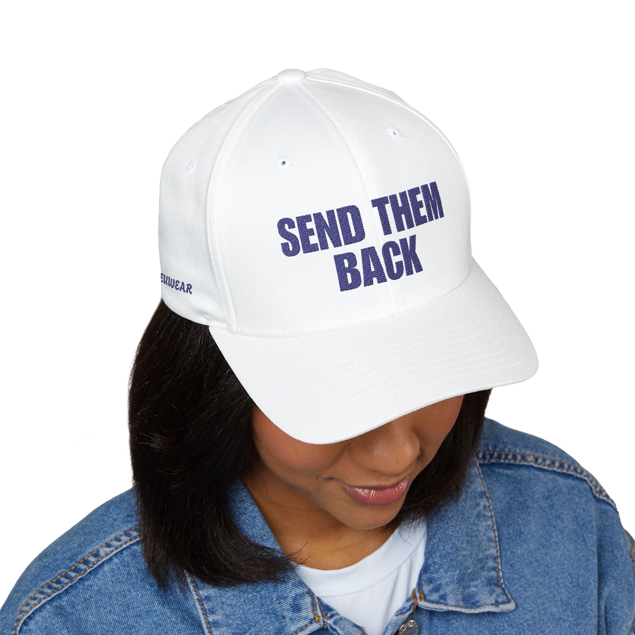 SEND THEM BACK Embroided White Cap EUWEAR