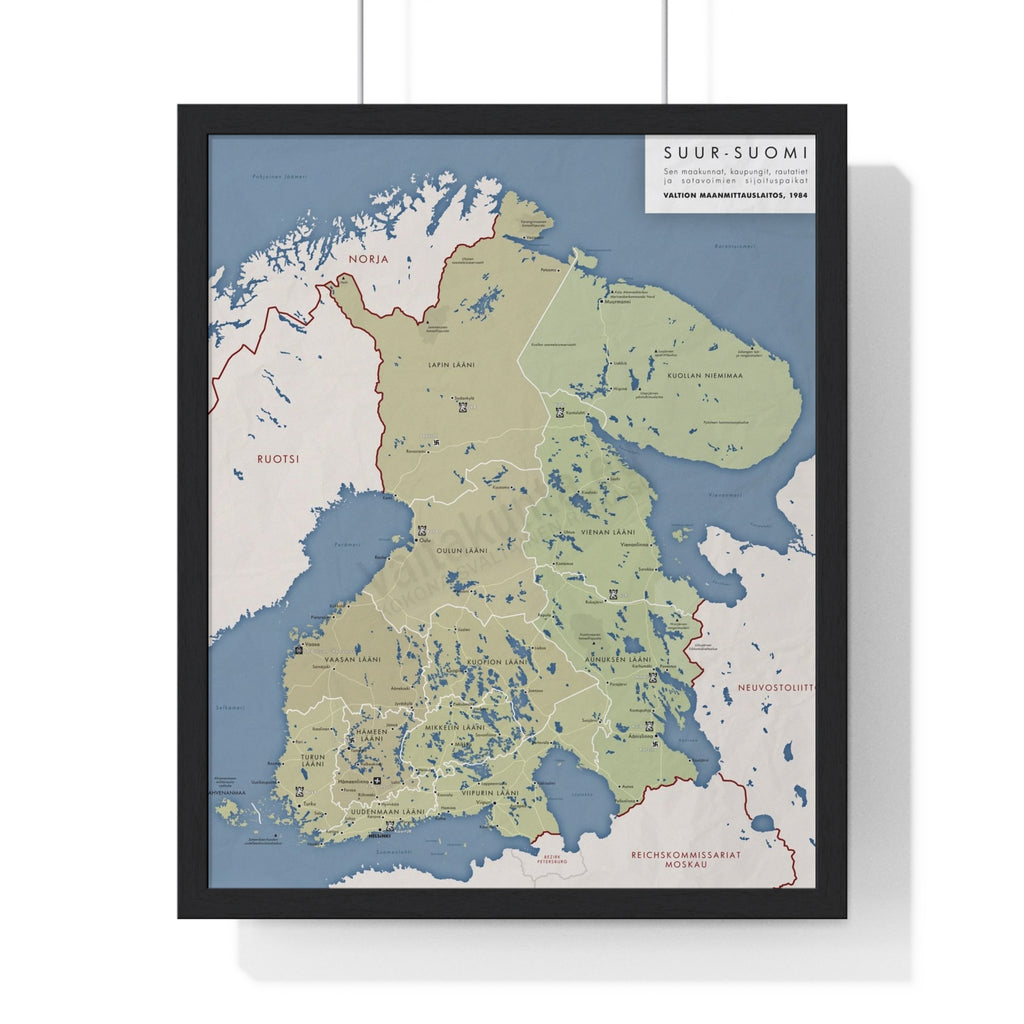 Suur-Suomi kehystetty taulu
